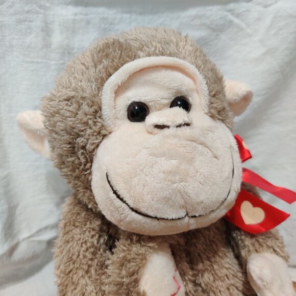 DanDee Collector’s Choice Monkey Plush Stuffed Animal Red Heart Love Toy 10" - Picture 2 of 8